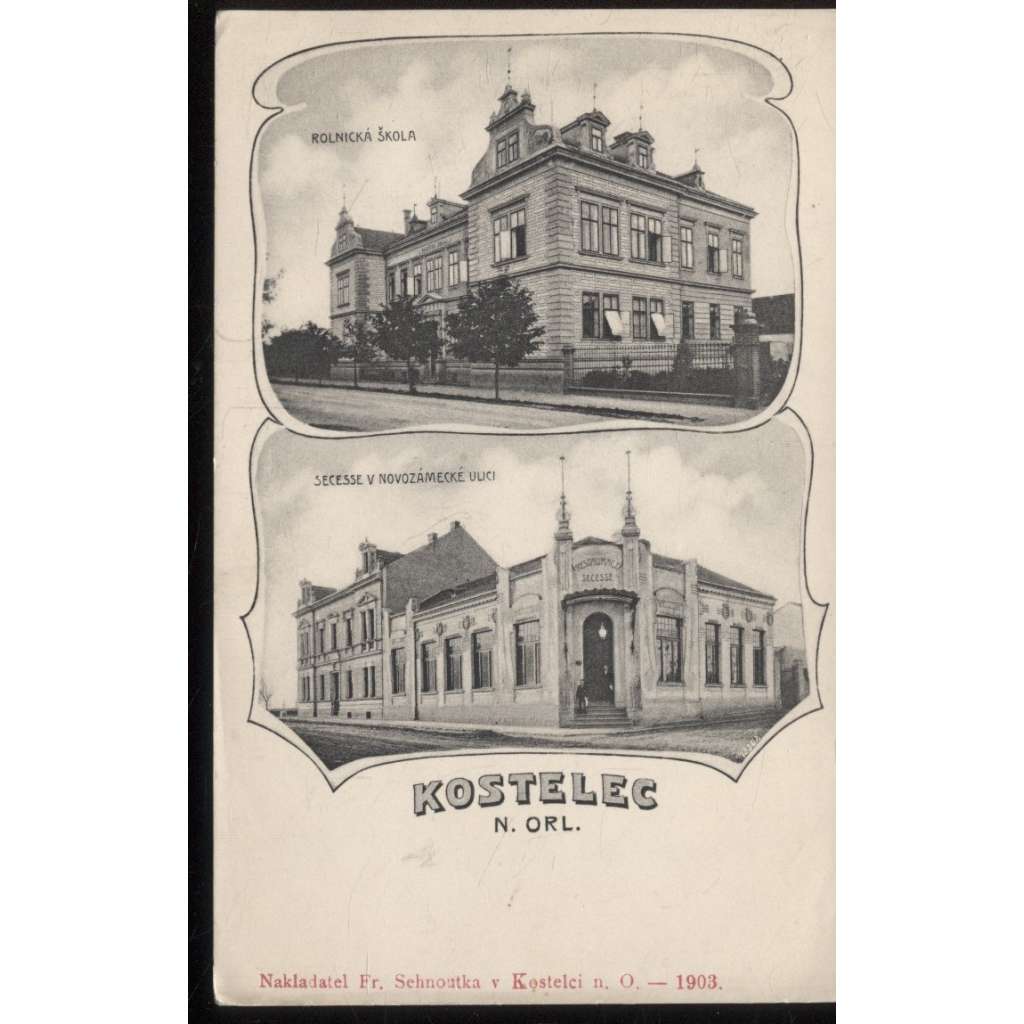 Kostelec nad Orlicí, Rychnov nad Kněžnou, hospoda, škola