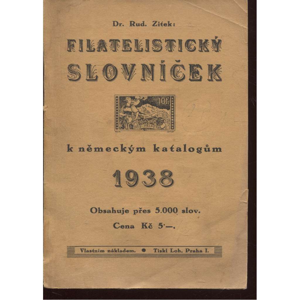 Filatelistický slovníček k německým katalogům 1938