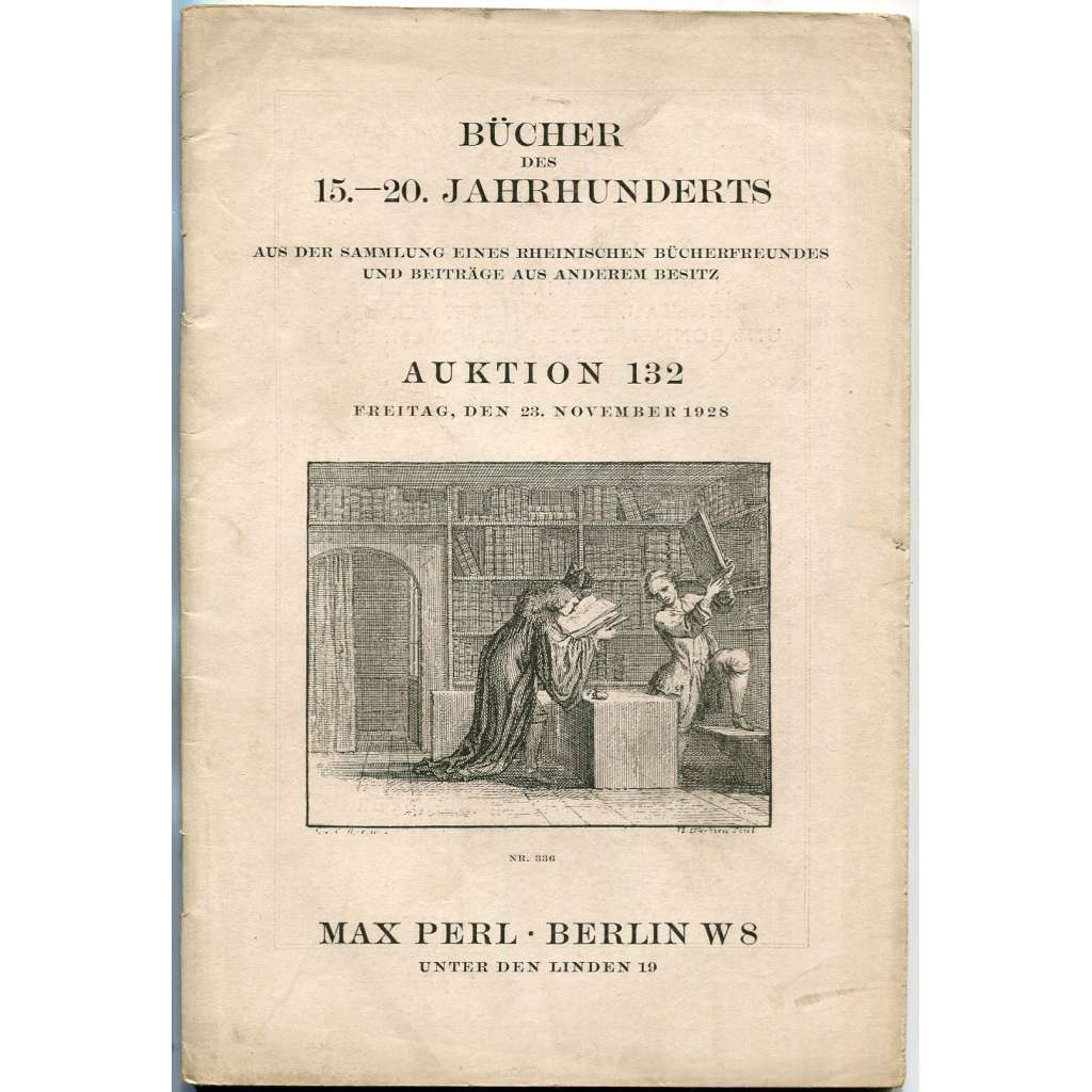 Bücher des 15.-20. Jahrhunderts ["Knihy od 15. do 20. století"; aukční katalog; bibliofilie; staré tisky]