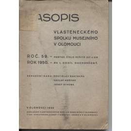 Časopis Vlasteneckého spolku musejního v Olomouci, ročník 59/1950 (Olomouc)