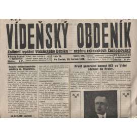 Vídeňský obdeník. Zatímní vydání Vídeňského Deníku - orgánu rakouských Čechoslováků (noviny)