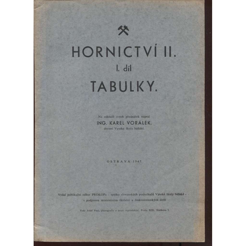 Hornictví II., díl I. Tabulky