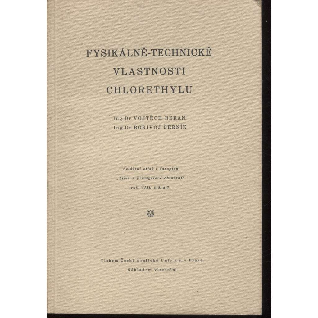 Fysikálně-technické vlastnosti chlorethylu (hornictví)