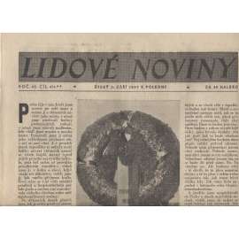 Lidové noviny (noviny 1937, úmrtí T. G. Masaryk, prezident)