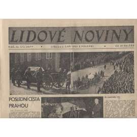 Lidové noviny (noviny 1937, úmrtí T. G. Masaryk, prezident)