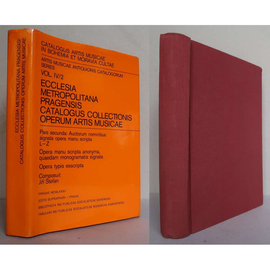 Ecclesia metropolitana Pragensis catalogus collectionis operum artis musicae: Pars prima et secunda [Hudební sbírka z kůru metropolitního chrámu sv. Víta v Praze, hudební katalog, dějiny hudby] 2 SVAZKY