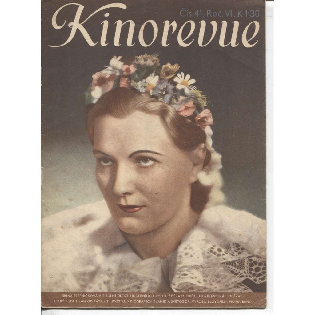 Kinorevue - obrázkový filmový týdeník, ročník VI., číslo 41/1940 (film, kino)