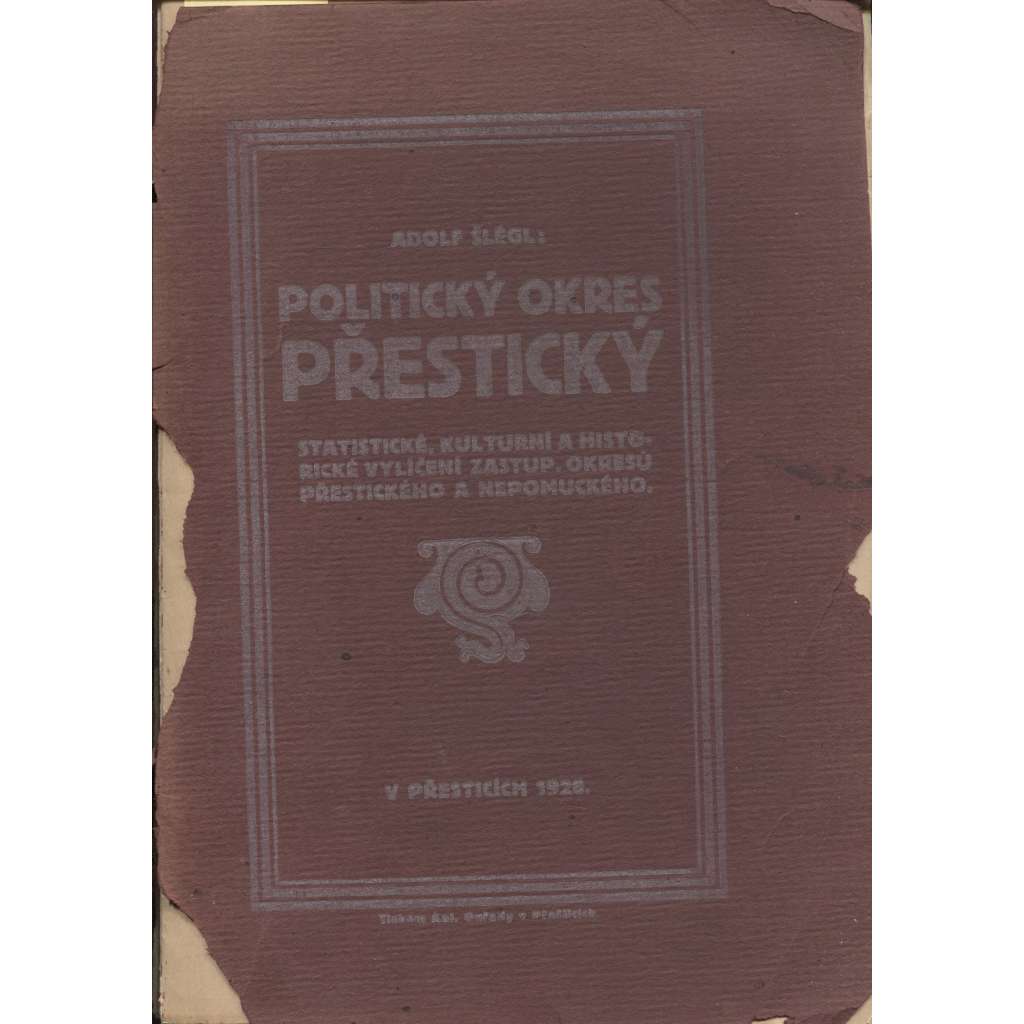 Politický okres Přestický (Přeštice) - pošk.