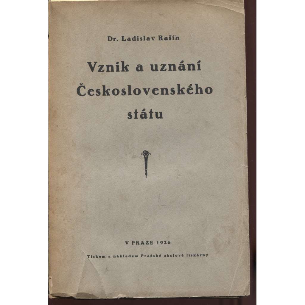 Vznik a uznání československého státu