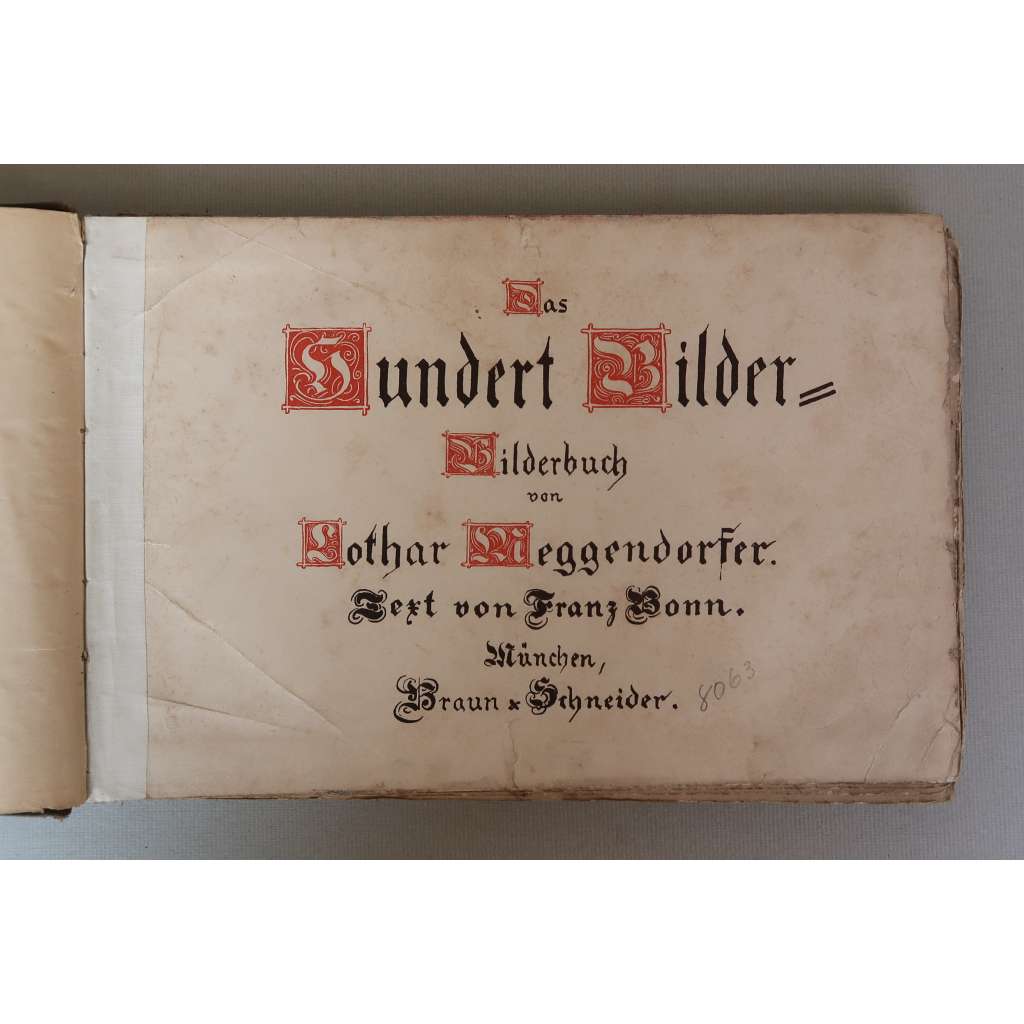 Das Hundert Bilder–Bilderbuch von Lothar Meggendorfer [staré německé dětské ilustrované básničky, rýmovačky, ilustrace pro děti]