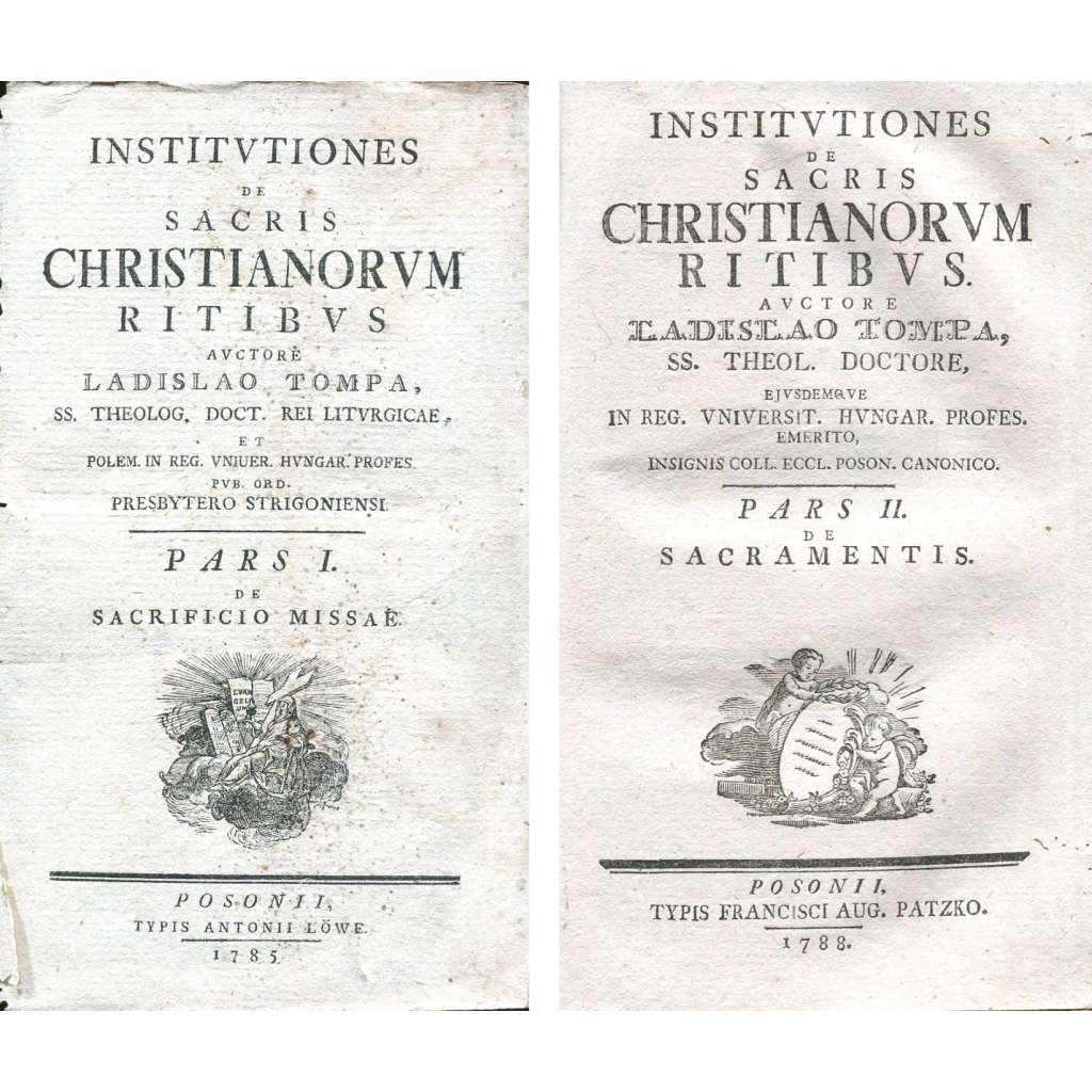 Institutiones de Sacris Christianorum Ritibus, sv. 1-2 [1785, 1788; liturgika; liturgie; teologie; mše; staré tisky]