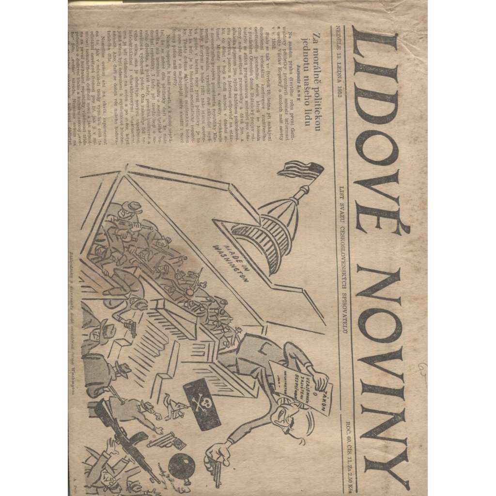 Lidové noviny (13. 1. 1952)