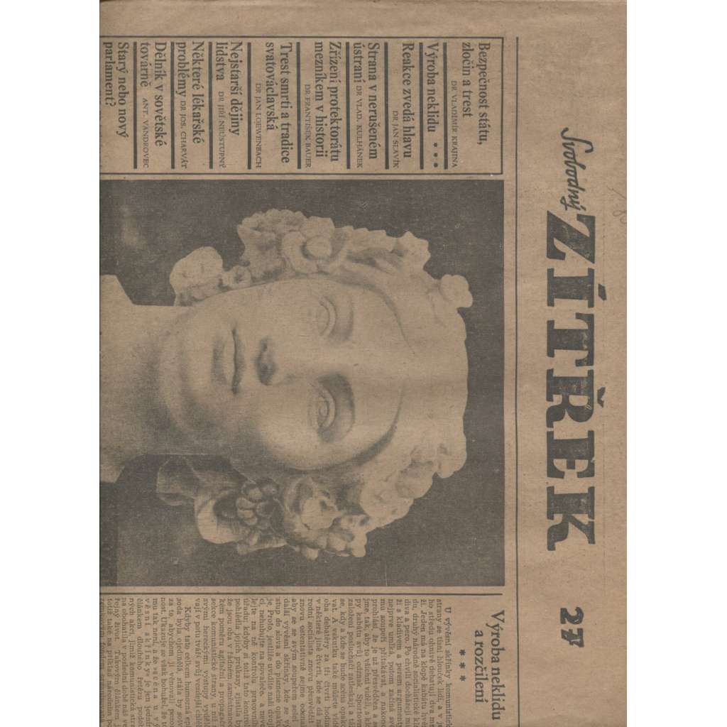 Svobodný zítřek (3. 7. 1947) - noviny