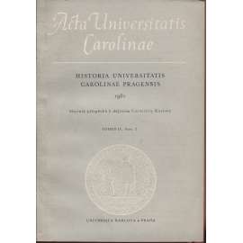 Sborník příspěvků k dějinám University Karlovy (Acta Universitatis Carolinae Pragensis) - Historie University Karlovy