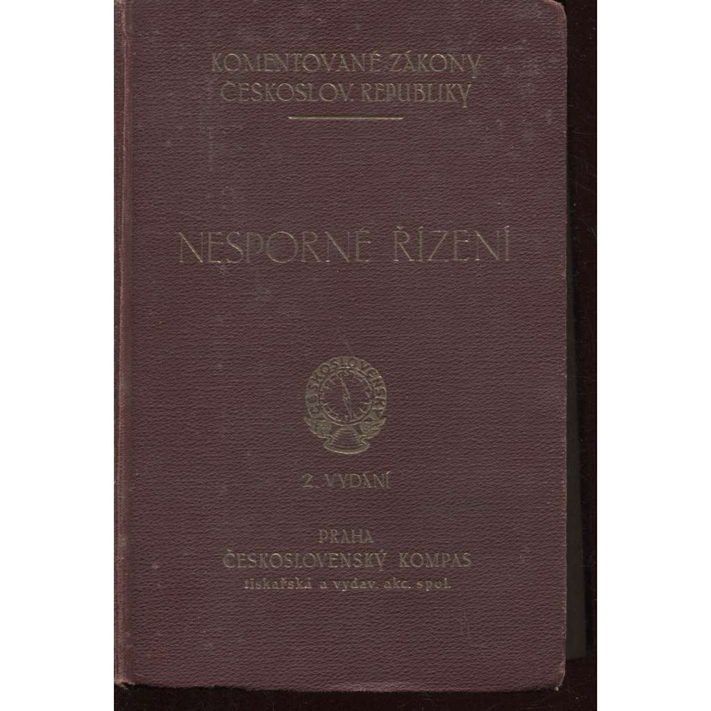 Nesporné řízení (Komentované zákony Československé republiky) - právo