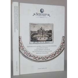 Importanti mobili italiani ed europei, oggetti d'arte, rari dipinti antichi provenienti da raccolte private italiane [starožitnosti, nábytek, umělecká díla, aukční katalog, Benátky]