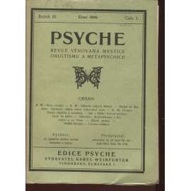 Psyche, ročník III./1926, čísla 1.-5. a 7.-10. (Revue věnovaná mystice, okultismu a metapsychice) - není kompletní - chybí číslo 6