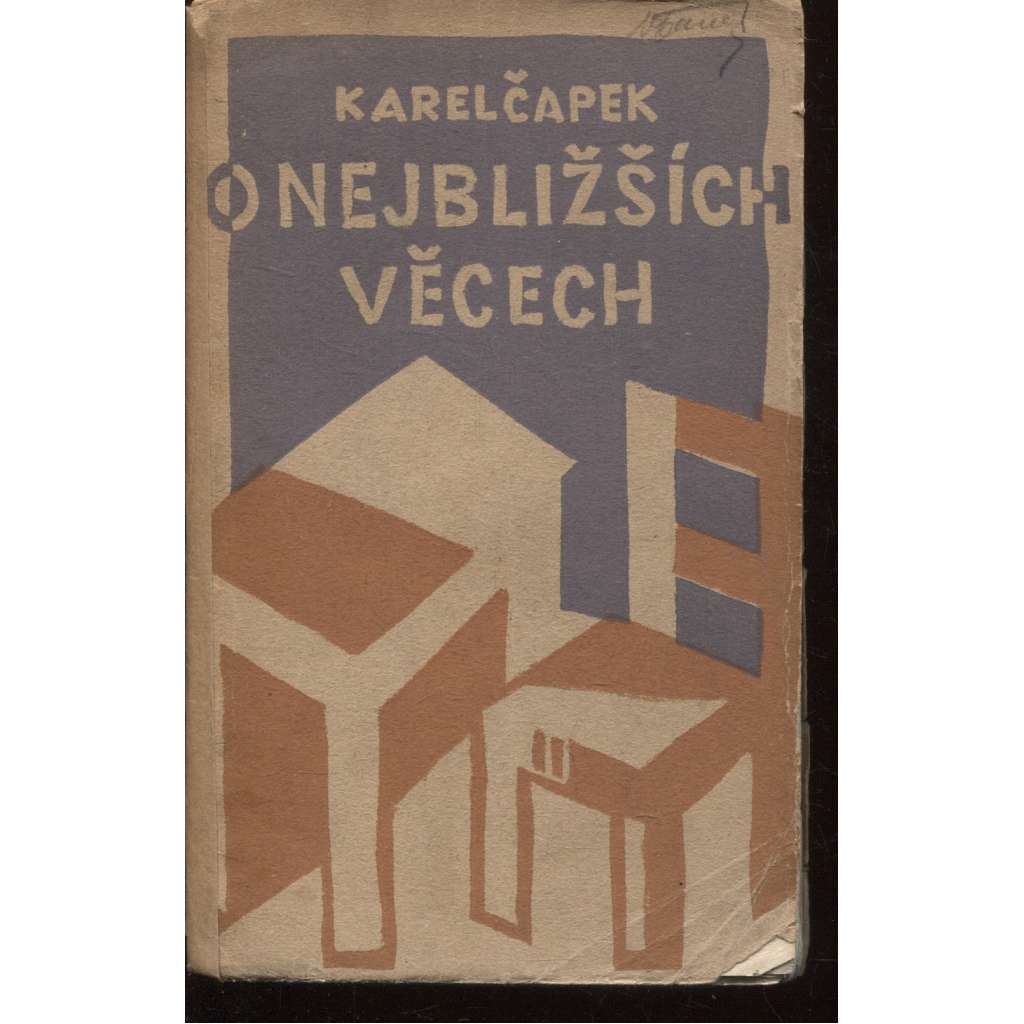 O nejbližších věcech (Feuilletony) - obálka Josef Čapek