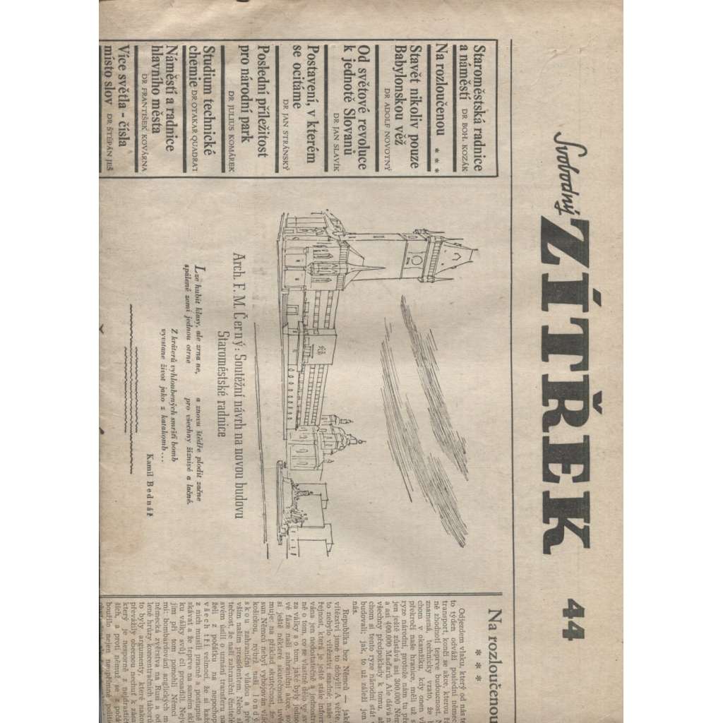 Svobodný zítřek (noviny 1946) - 4 kusy