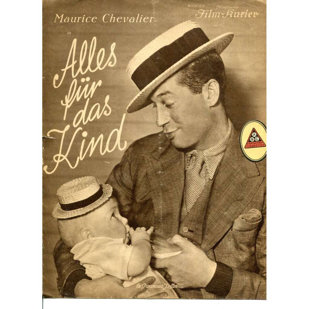 Illustrierter Film-Kurier, č. 2013. Alles für das Kind [A Bedtime Story, USA, 1933, rež. Norman Taurog, hrají: Maurice Chevalier, Helen Twelvetrees]