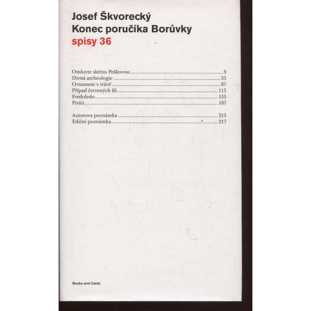 Konec poručíka Borůvky [Josef Škvorecký - Spisy Josefa Škvoreckého, sv. 36] - Série: Poručík Borůvka