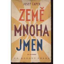 Země mnoha jmen (obálka Josef Čapek)