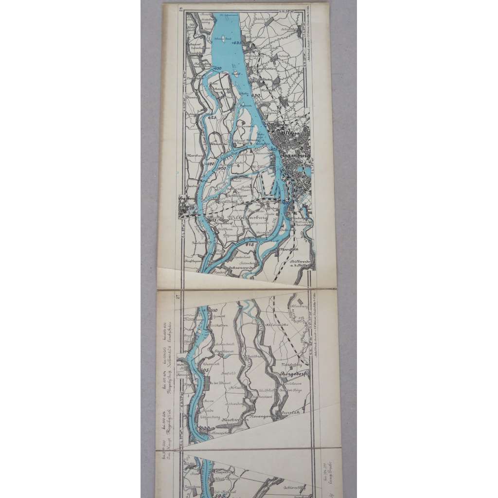 Stromkarte der Elbe [Labe; Vltava; mapa; mapy]
