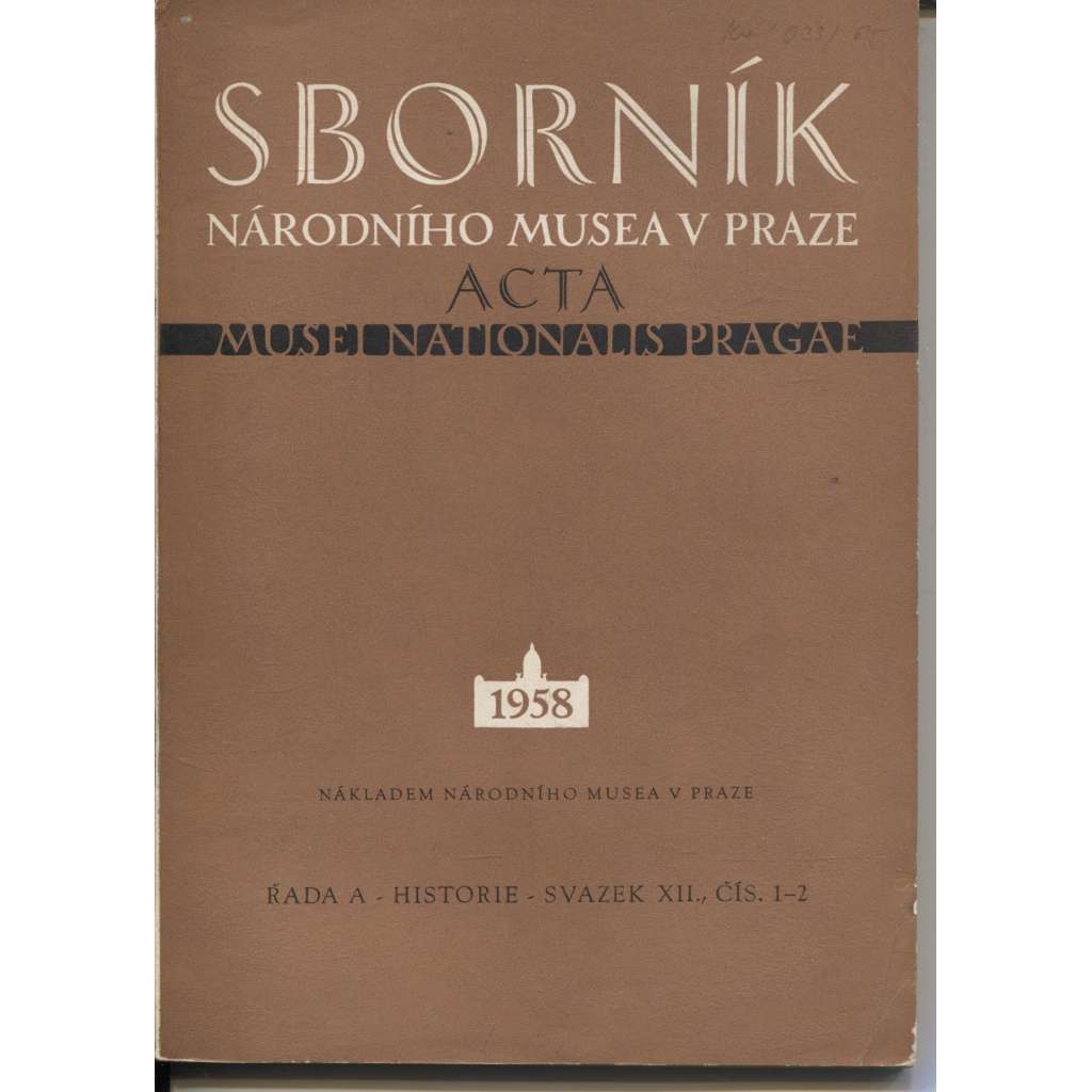 Římské lampy v Národním museu v Praze a v jiných československých sbírkách (Sborník Národního muzea v Praze / Acta Musei Nationalis Pragae)