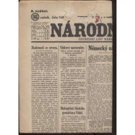 Národní listy (21.4.1940) - Protektorát, staré noviny