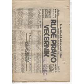 Rudé právo - večerník (21.7.1924) - 1. republika, staré noviny (pošk.)