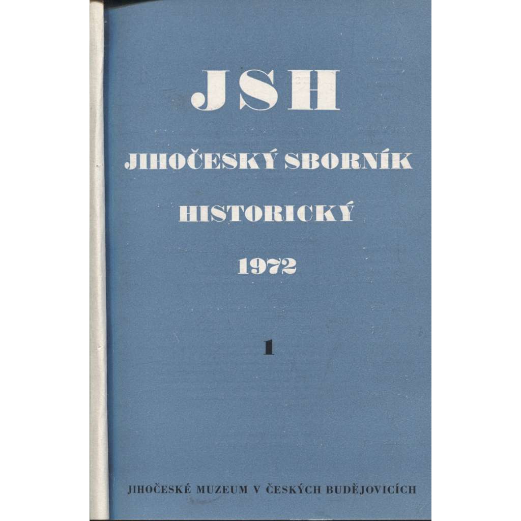 Jihočeský sborník historický, ročník XLI./1972