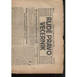 Rudé právo - večerník (18.1.1926) - 1. republika, staré noviny