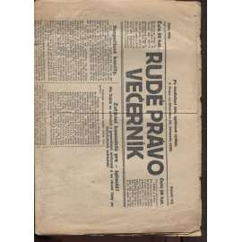 Rudé právo - večerník (10.11.1926) - 1. republika, staré noviny