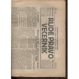 Rudé právo - večerník (31.7.1926) - 1. republika, staré noviny