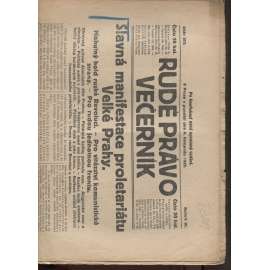 Rudé právo - večerník (9.11.1925) - 1. republika, staré noviny