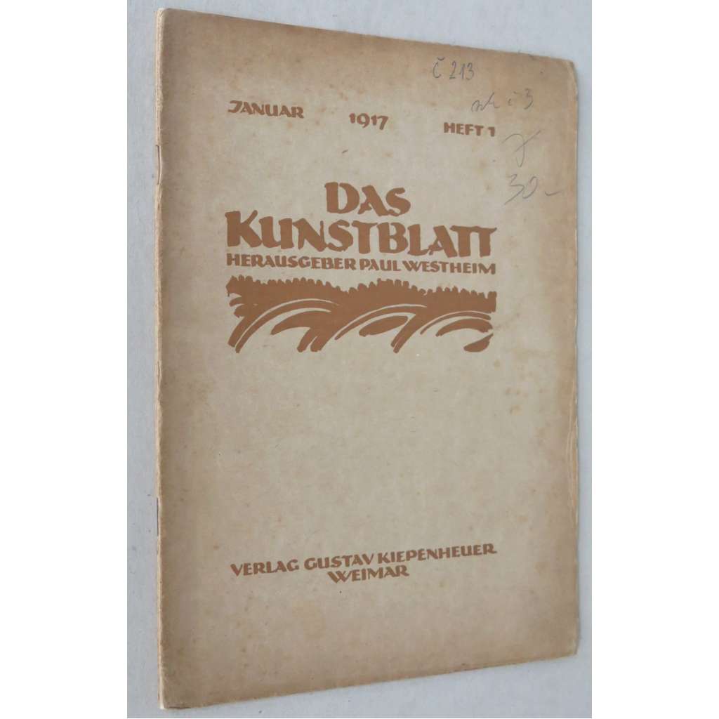 Das Kunstblatt, ročník 1917, č. 2 (únor) [umění; Georg Schrimpf; časopis; dřevořez; grafika]