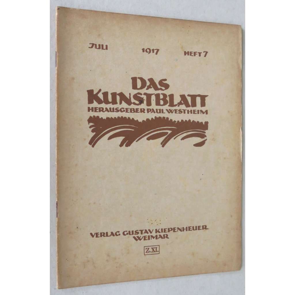 Das Kunstblatt, ročník 1917, č. 7 (červenec) [umění; Milly Steger; časopis; grafika]