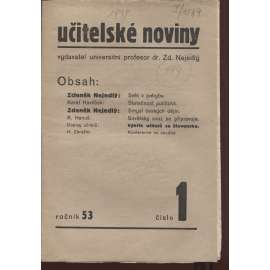 Učitelské noviny, ročník 53, číslo 1/1934 - staré noviny, 1. republika