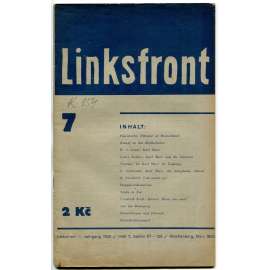 Linksfront, roč. 2, 1932-1933, č. 7 (březen 1933) [Levá fronta; časopis; KSČ; komunismus; marxismus; Karl, Karel Marx]