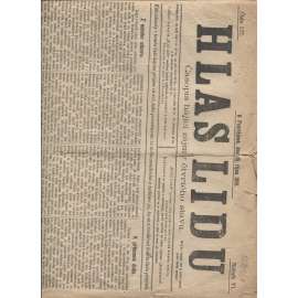 Hlas lidu (15.10.1891) - Prostějov (Časopis hájící zájmy čtvrtého stavu) - staré noviny (Rakousko-Uhersko) - pošk.