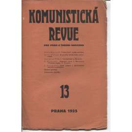 Komunistická revue, ročník II., číslo 13/1925 (komunistická literatura)