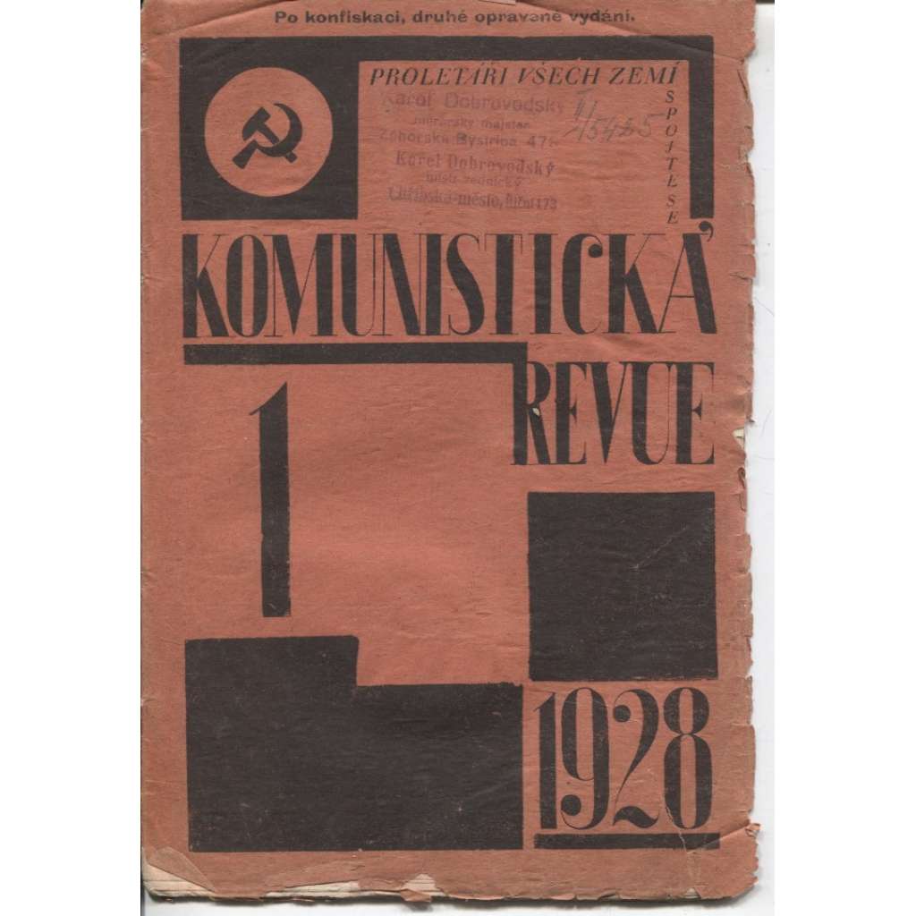 Komunistická revue, ročník V., číslo 1/1928 (komunistická literatura)
