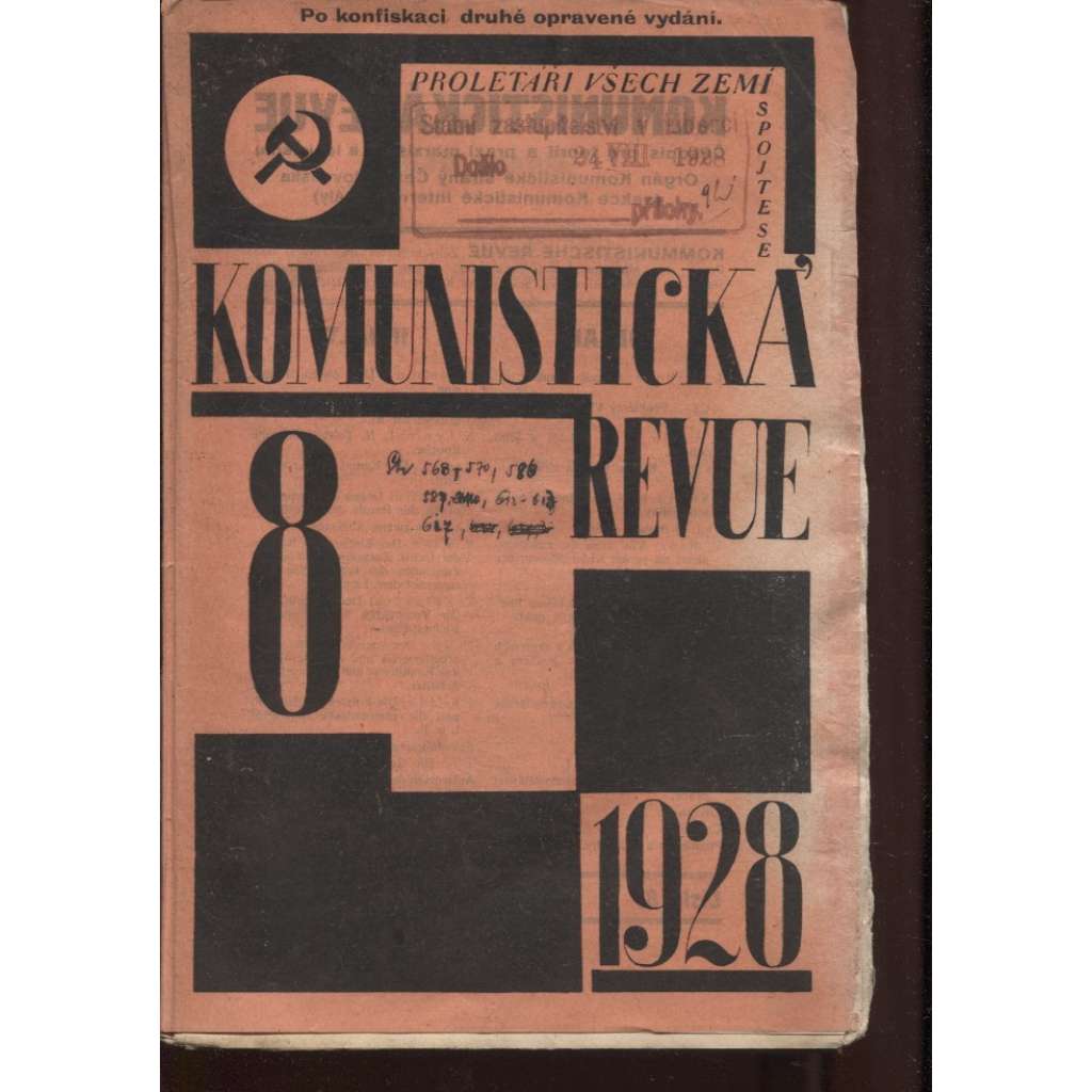 Komunistická revue, ročník V., číslo 8/1928 (komunistická literatura)