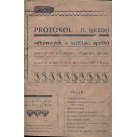 Protokol II. sjezdu odborových a vzdělávacích spolků (odbory)
