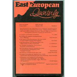 East European Quarterly, Volume XXIV, No. 2, June 1990 (Summer 1990)[východoevropská studia, Východní a Střední Evropa - politika, ekonomie, kultura, dějiny, časopisy]