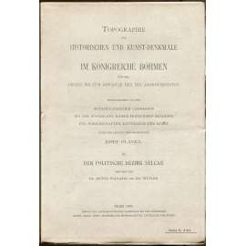 Topographie der historischen und Kunst-Denkmale im politischen Bezirke Selčan [Soupis památek; Sedlčany; památky; umění]