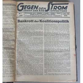 Gegen den Strom, roč. 3, 1930, č. 1-9, 11-52 [komunismus; pravá opozice; Německo; časopis; Komunistická strana Německa]