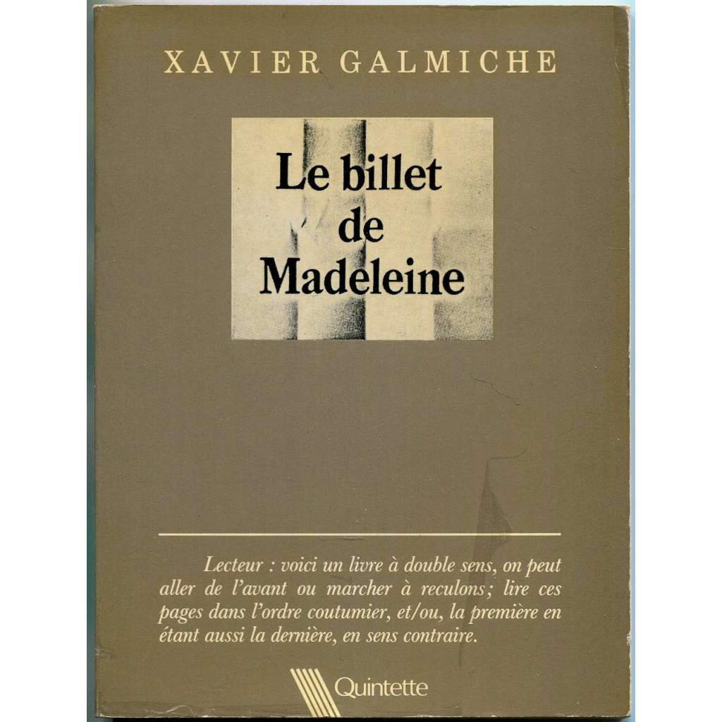 Le billet de Madeleine [podpis Xavier Galmiche; Jan Vladislav]