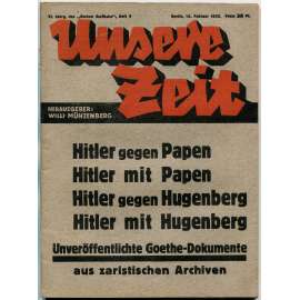 Unsere Zeit [Der rote Aufbau], roč. 6, 1933, č. 4 [komunismus; antifašismus; KPD; Německo; časopis]