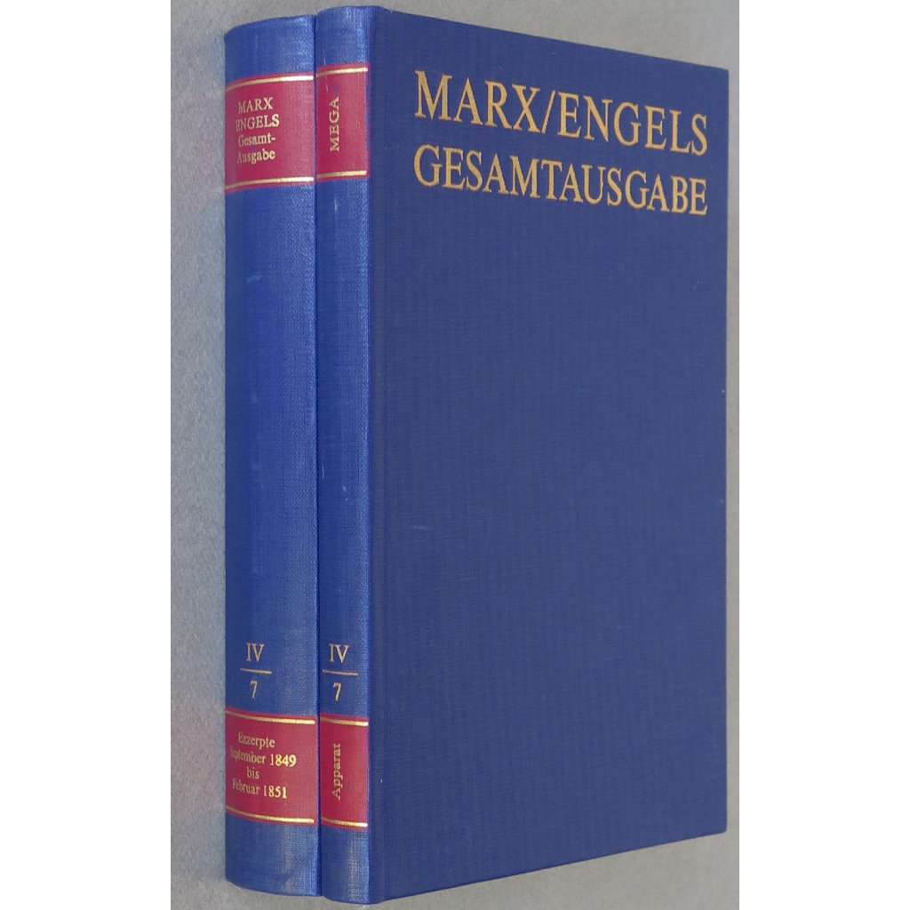 Karl Marx, Friedrich Engels: Gesamtausgabe (MEGA), sv. IV/7, Text + Apparat [sebrané spisy; kritické vydání; výpisky; ekonomie]